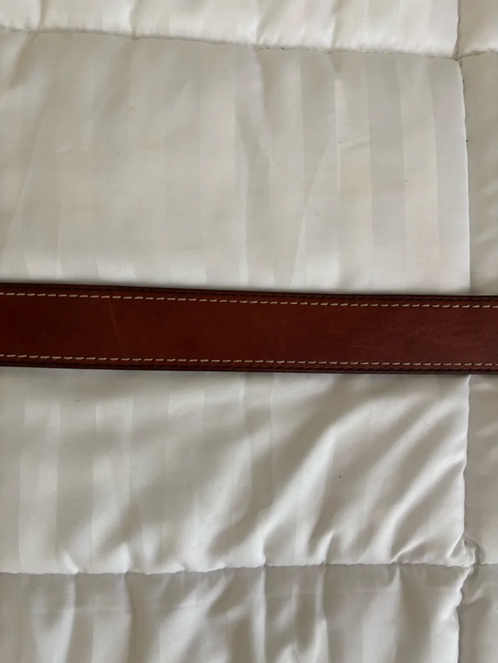 Men's Brown Leather Belt with Silver Buckle by Relic size 40 - Picture 7 of 9